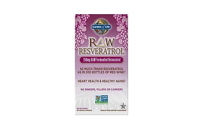 Now Foods Garden of Life Raw Resveratrol, 60 vcaps