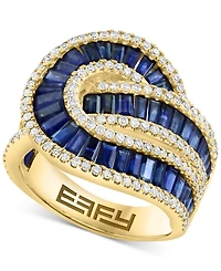 Effy Ruby (3-1/4 ct. t.w.) & Diamond (5/8 Swirl Statement Ring 14k Rose Gold