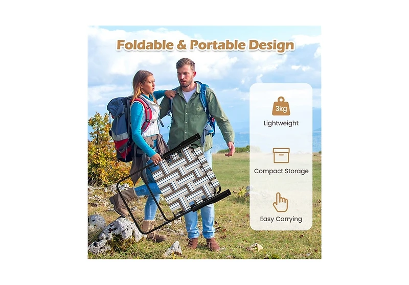 Slickblue 6 pcs Folding Beach Chair Camping Lawn Webbing