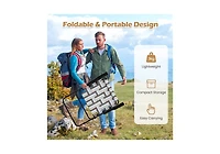 Slickblue 6 pcs Folding Beach Chair Camping Lawn Webbing