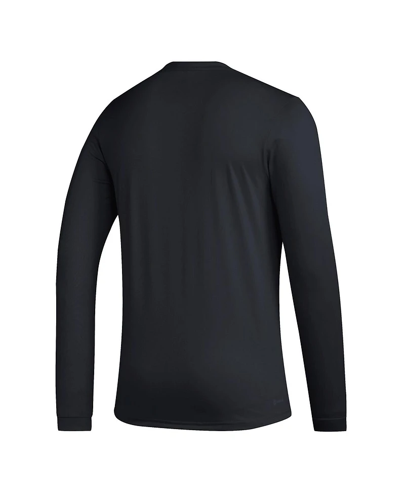 Adidas Men's Black Austin Fc Club Dna Long Sleeve Aeroready T-Shirt