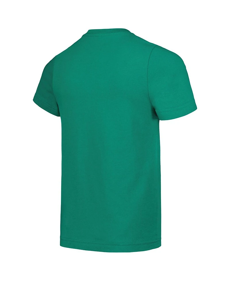 Mitchell & Ness Big Boys and Girls Kelly Green Boston Celtics Hardwood Classics Retro Logo T-Shirt