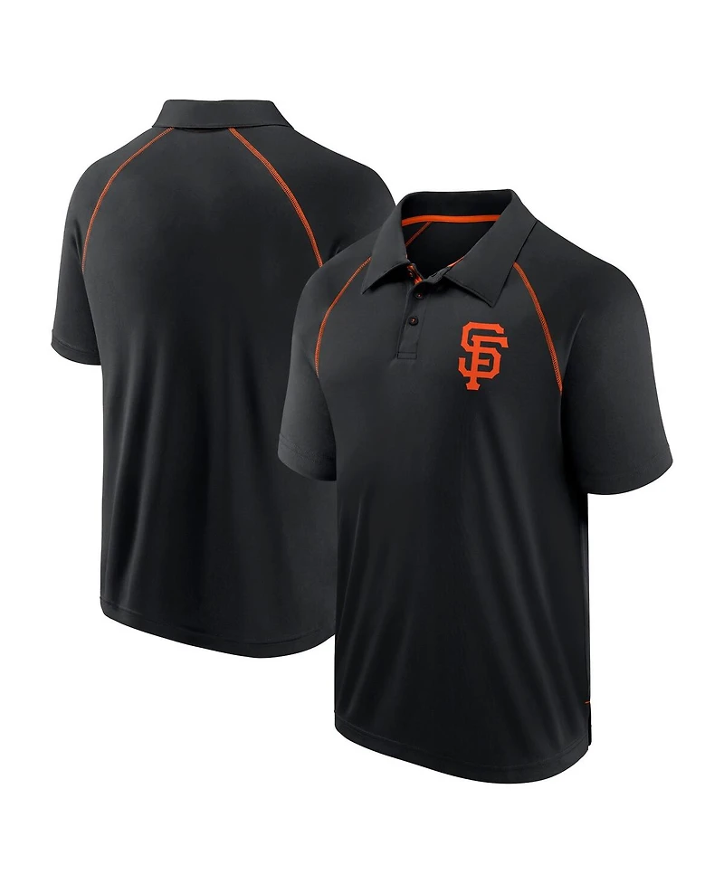 Fanatics Men's Black San Francisco Giants Strong Alone Raglan Polo