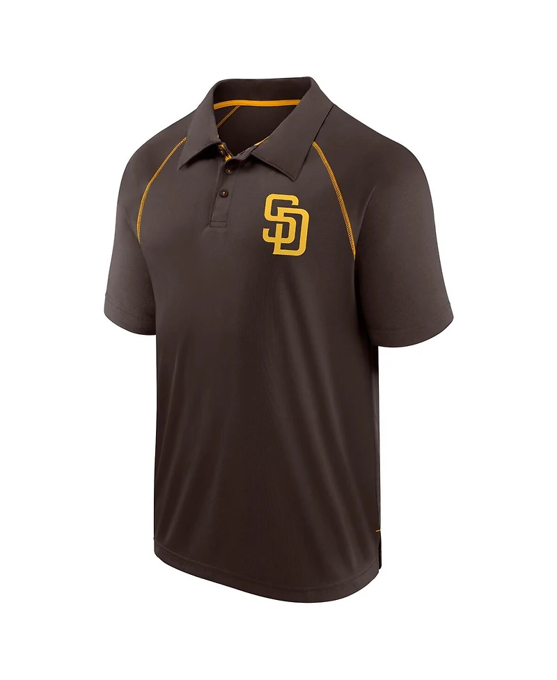 Fanatics Men's Brown San Diego Padres Strong Alone Raglan Polo