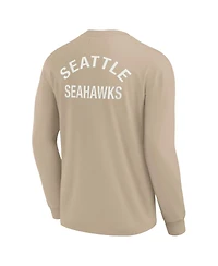 Fanatics Signature Men's and Women's Khaki Seattle Seahawks Elements Super Soft Long Sleeve T-Shirt