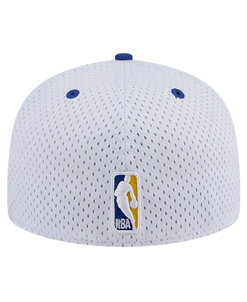 New Era Men's White/Royal Golden State Warriors Throwback 2Tone 59FIFTY Fitted Hat