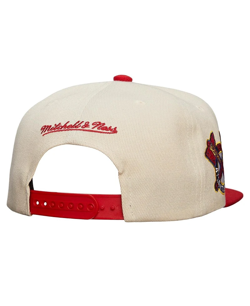 Mitchell & Ness Men's Cream Atlanta Braves Cooperstown Collection Speed Zone Snapback Hat
