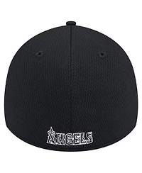New Era Men's Black Los Angeles Angels Active Dash Mark 39THIRTY Flex Hat