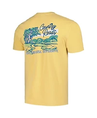 Image One Men's and Women's Gold West Virginia Mountaineers Hyper Local Country Roads T-Shirt