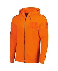 Pro Standard Men's Orange Cincinnati Bengals Triple Tonal Full-Zip Hoodie