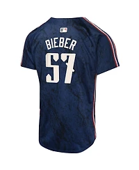 Nike Big Boys and Girls Shane Bieber Navy Cleveland Guardians 2024 City Connect Limited Jersey