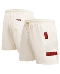 Pro Standard Men's Cream Miami Heat Triple Tonal Woven Shorts