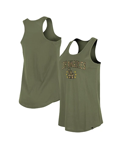 New Era Women's Olive Los Angeles Dodgers Armed Forces Day Tank Top