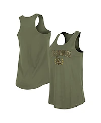 New Era Women's Olive Los Angeles Dodgers Armed Forces Day Tank Top