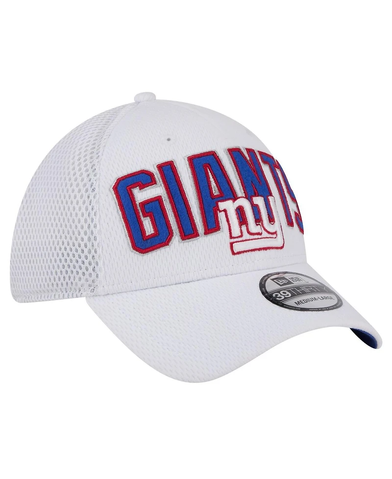 New Era Men's White New York Giants Breakers 39THIRTY Flex Hat