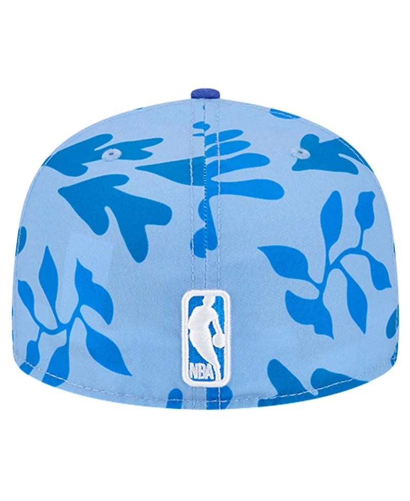 New Era Men's Royal Philadelphia 76ers Palm Fronds 2-Tone 59FIFTY Fitted Hat