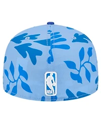 New Era Men's Royal Philadelphia 76ers Palm Fronds 2-Tone 59FIFTY Fitted Hat