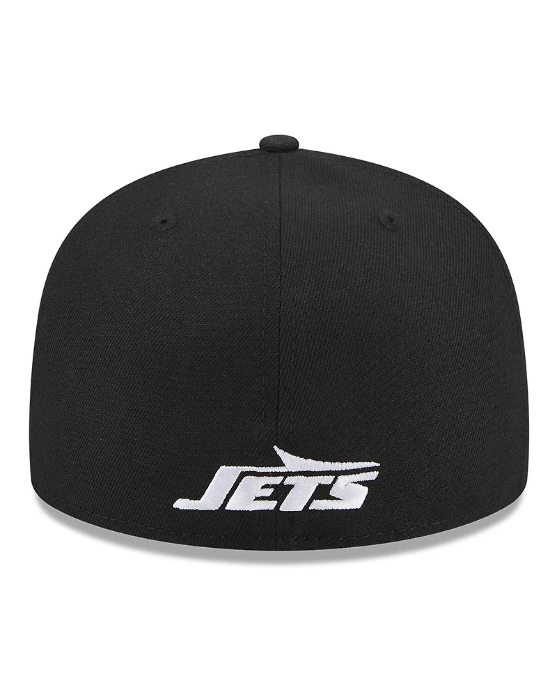 New Era Men's Black New York Jets Omaha 59FIFTY Fitted Hat