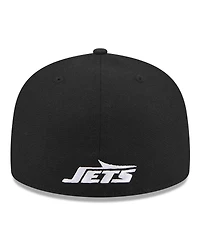 New Era Men's Black New York Jets Omaha 59FIFTY Fitted Hat