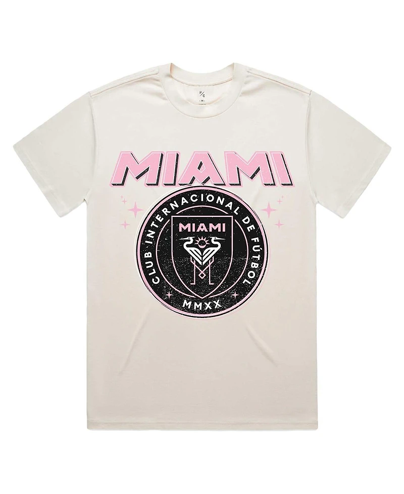 Peace Collective Men's and Women's Cream Inter Miami Cf vintage-like T-Shirt