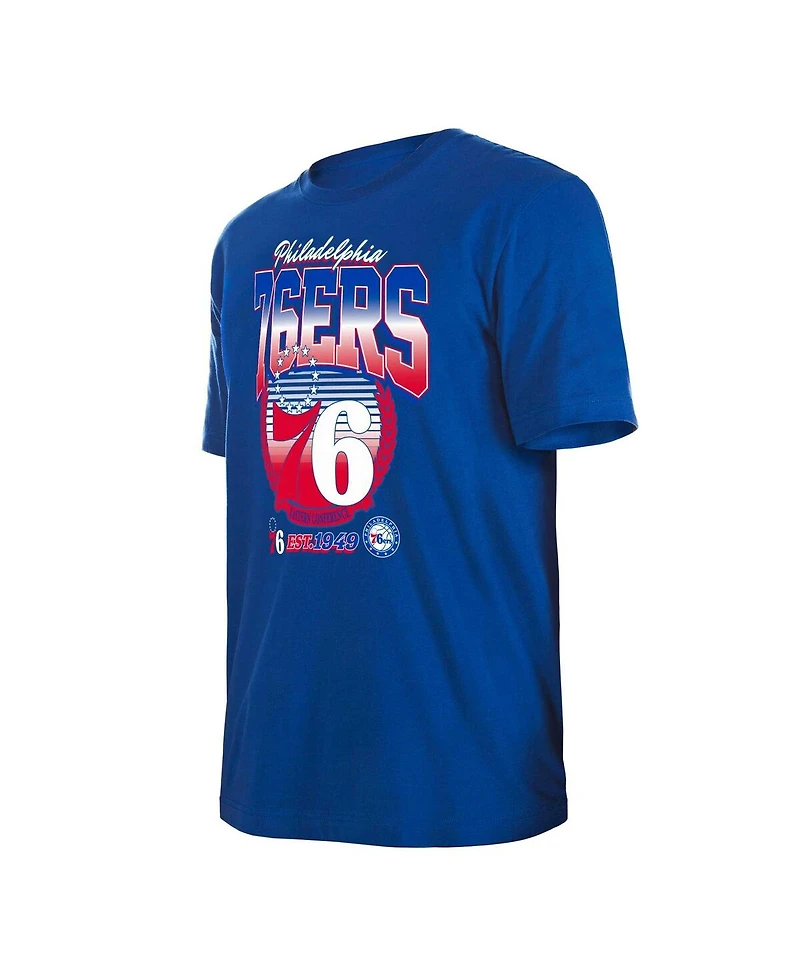 New Era Men's and Women's Royal Philadelphia 76ers Summer Classics T-Shirt