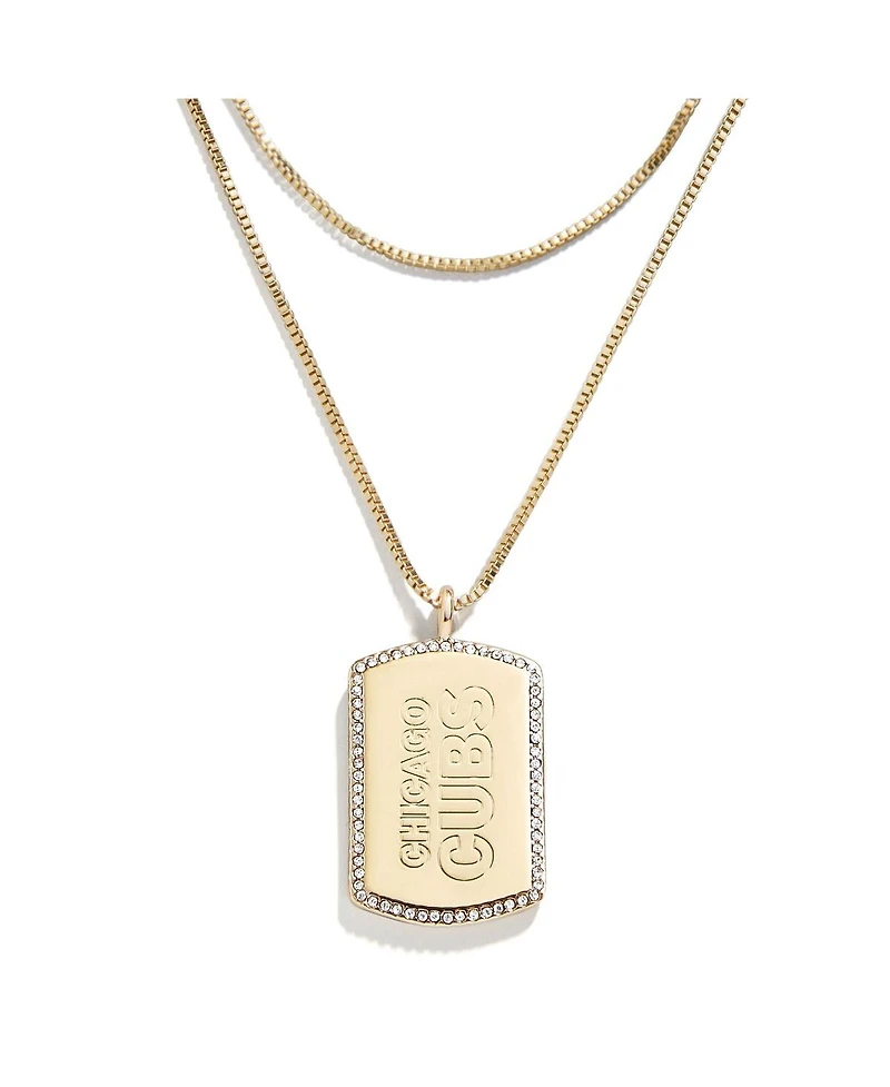 Wear by Erin Andrews x Baublebar Chicago Cubs Dog Tag Necklace