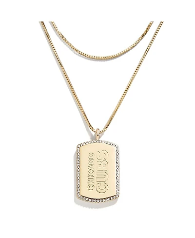 Wear by Erin Andrews x Baublebar Chicago Cubs Dog Tag Necklace