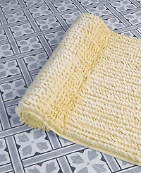 Laura Ashley Butter Chenille 2-Pc. Bath Mat Set