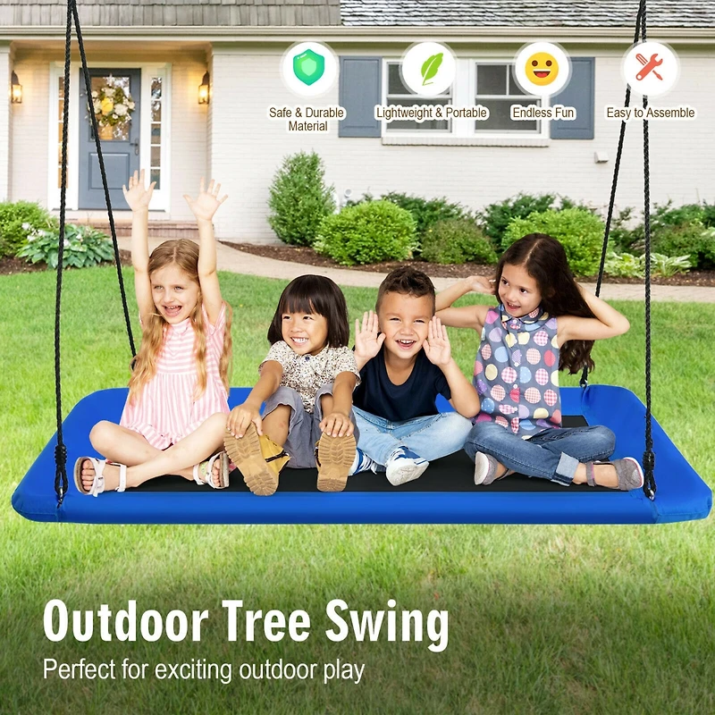 Slickblue Toddler Outdoor Platform Tree Swing with Heavy-Duty Straps and Comfortable Seat
