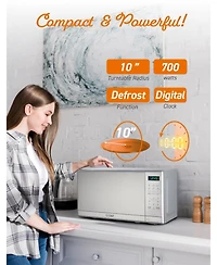 0.7 Cu. Ft. Counter Top Microwave,Stainless Steel