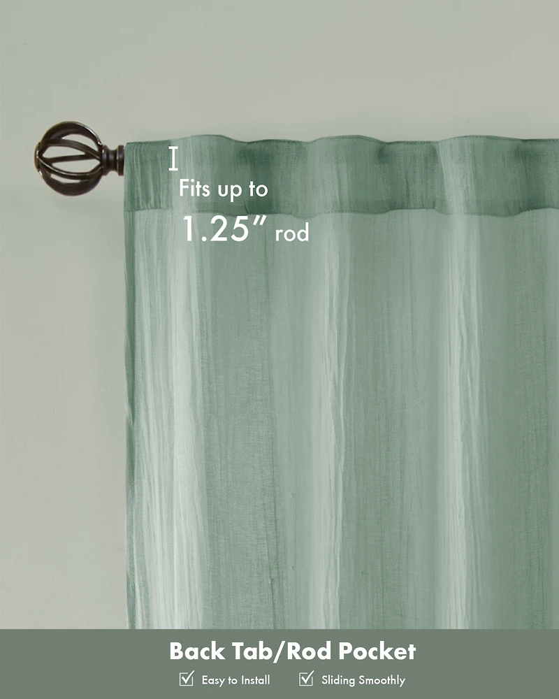 Madison Park Harper Solid Crushed Curtain Panel Pair