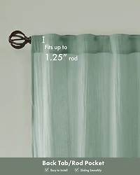 Madison Park Harper Solid Crushed Curtain Panel Pair