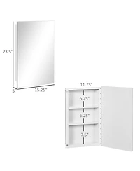 kleankin Recessed Medicine Cabinet Storage, Bathroom Mirror Cabinet