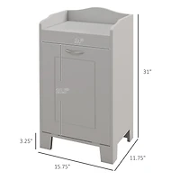 Homcom Tilt-out Laundry Storage Cabinet with Hamper Compartment,
