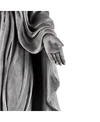 John Timberland Virgin Mary Statue Sculpture Catholic Decor Outdoor Garden Front Porch Patio Gray Stone Finish Ceramic 29" Tall