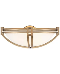 Possini Euro Design Deco Modern Wall Sconce Lighting Soft Gold Hardwired 13 3/4" Fixture White Milky Marbleized Glass Shade for Bedroom Bathroom Vanit