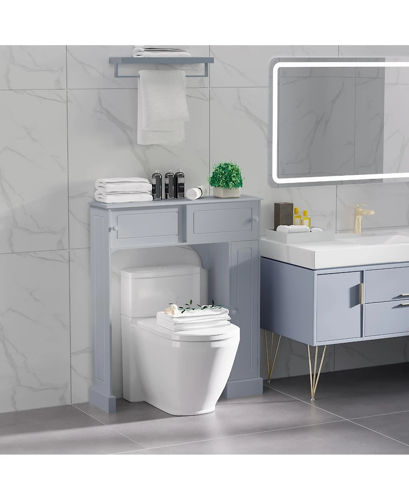Homcom Over the Toilet Storage Cabinet w/ Adjustable Shelves, Toilet Rack