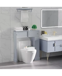 Homcom Over the Toilet Storage Cabinet w/ Adjustable Shelves, Toilet Rack