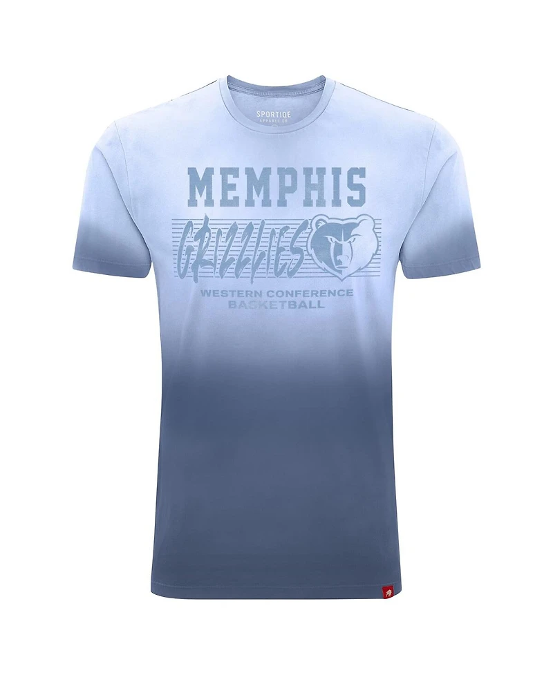 Sportiqe Men's and Women's Navy Memphis Grizzlies Bingham Sun-Fade T-Shirt