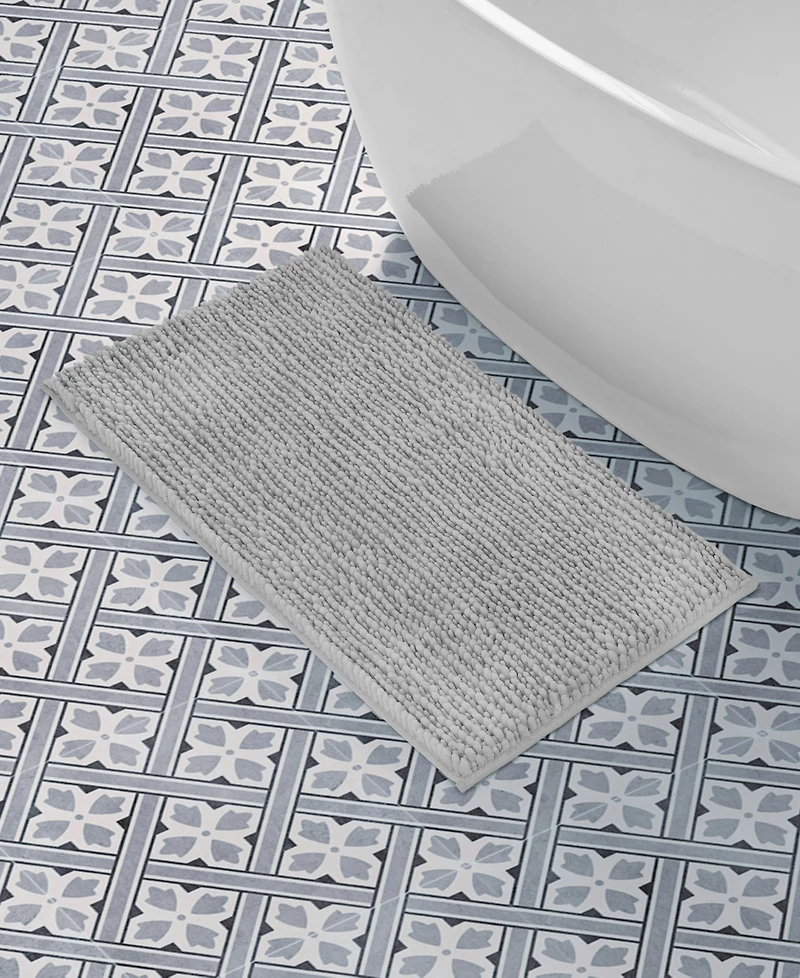 Laura Ashley Butter Chenille Bath Mat, 20" x 34"