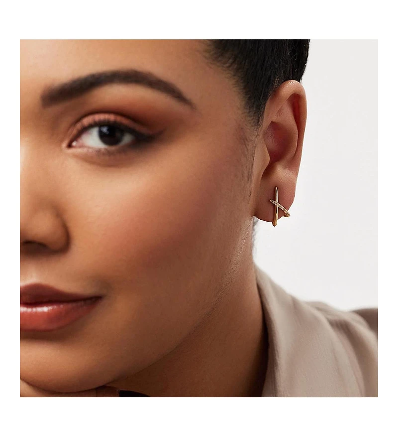 Ana Luisa Gold Stud Earrings - Sloane Pave