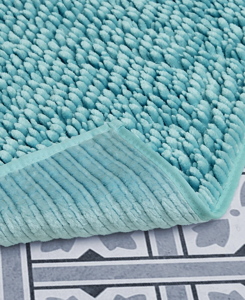 Laura Ashley Butter Chenille Bath Mat, 27" x 45"