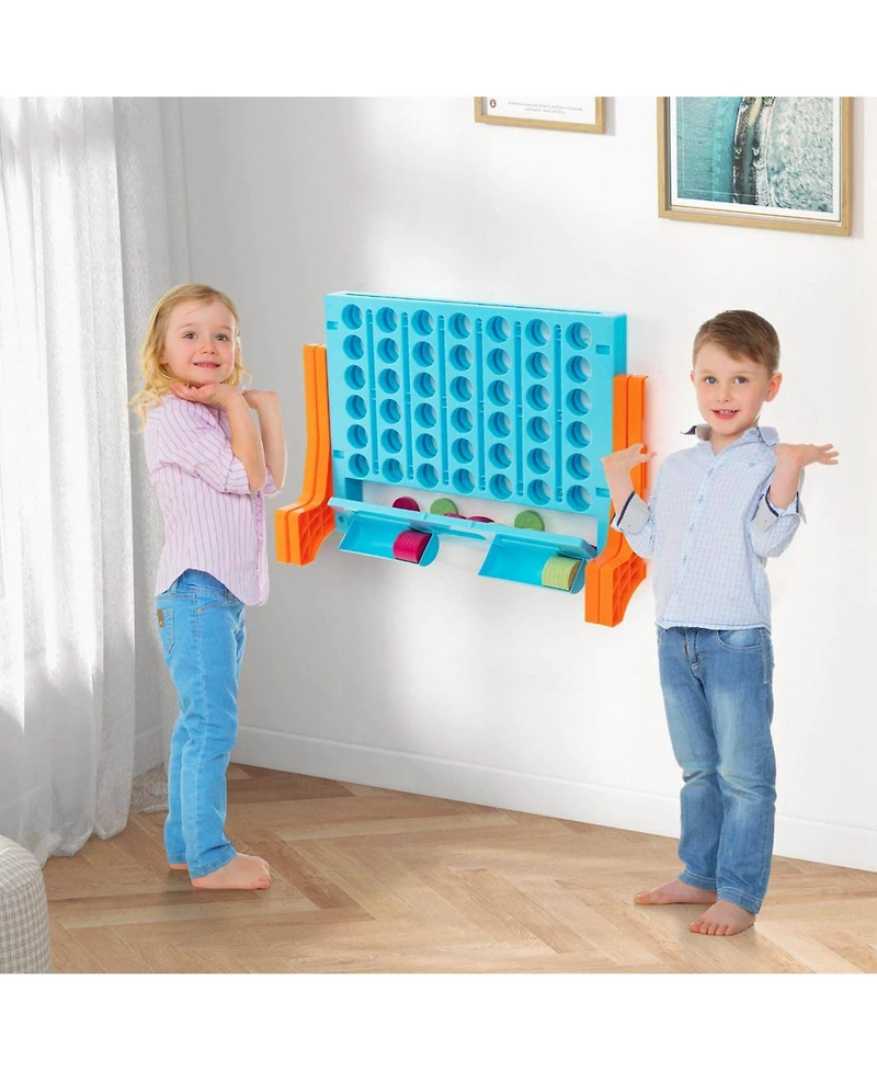 Wall Mounted or Tabletop Giant 4 a Row Jumbo 4-to-Score Connect Game Set