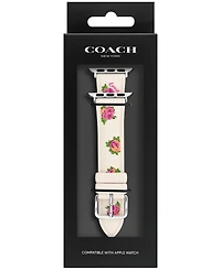 Coach Women's Chalk Floral Print Silicone Strap for Apple Watch 38mm, 40mm, 41mm