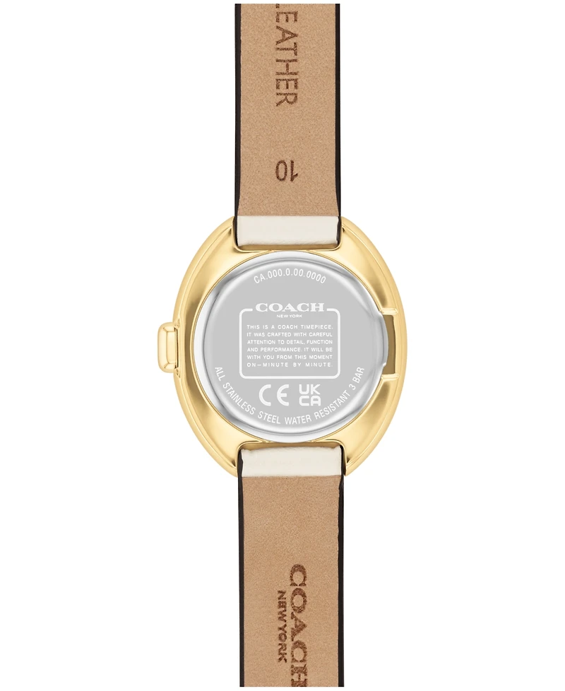 Coach Women's Chalk Sammy Leather Strap Watch 22.5mm