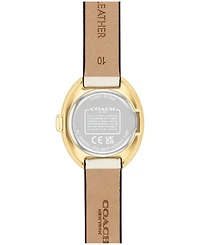 Coach Women's Chalk Sammy Leather Strap Watch 22.5mm