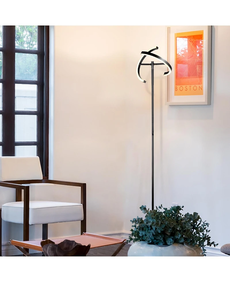 Halo Split 72" Led Torchiere Floor Lamp with Adjustable Head