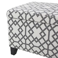 Streamdale Furniture Geo-Upholstered Storage Bench Style and Function in One