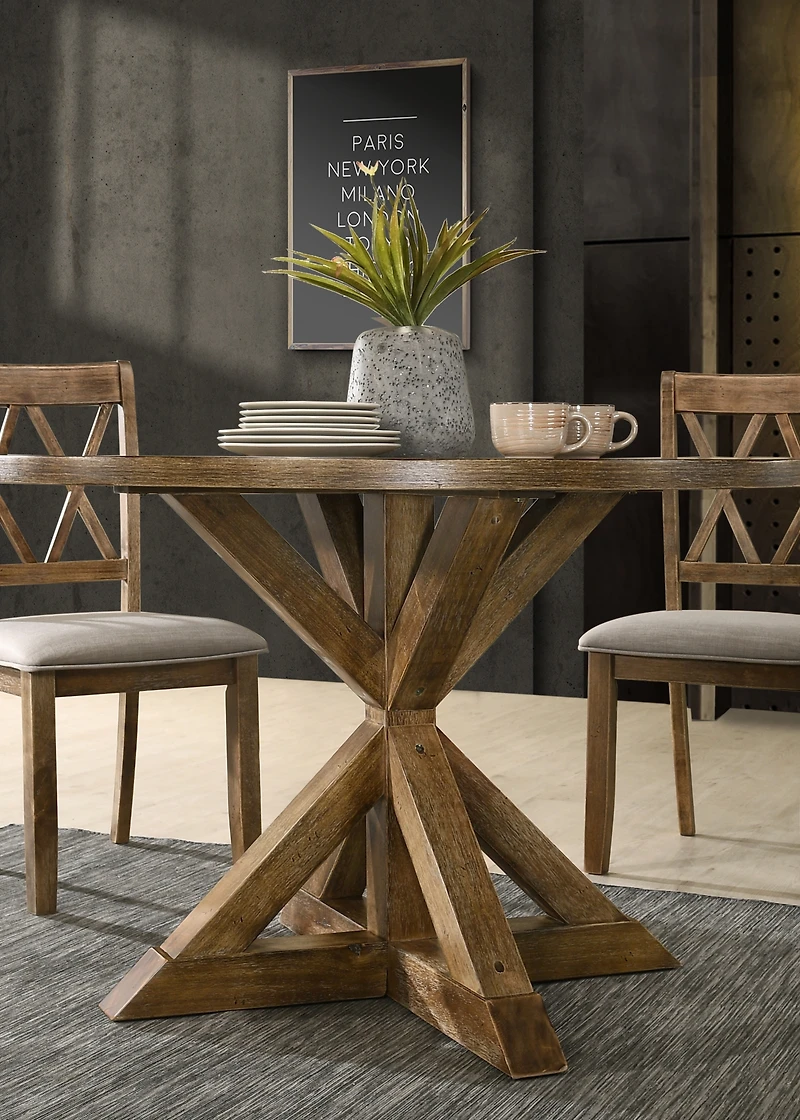 Streamdale Windvale Cross-Buck Base Dining Table