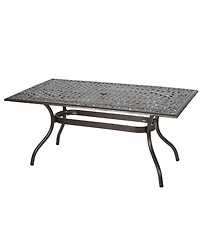 Streamdale Elegant Cast Aluminum Lattice Dining Table